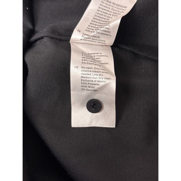 COS Dress 8 Womens Black Suit Wool Pleated 3/4 Minimalist - Picture 8 of 8